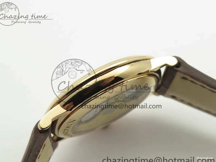 0309 Villeret 6651 RG ZF 1:1 Best Edition White Dial On Brown Leather Strap A Unique 8097